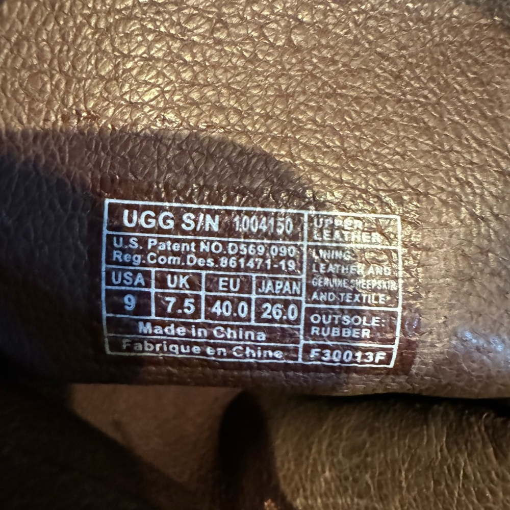 UGG Jardin Brown Heeled Side-Zip Boots size 9 - Picture 7 of 8